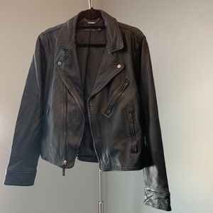 Polo Ralph Lauren Leather Jacket. Size large; black.